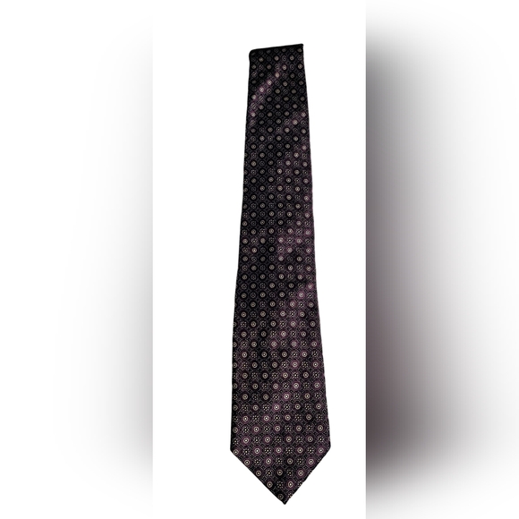 Daniel Cremieux Men's Tie Silk Italy Purple Blue White Handmade - Picture 2 of 8